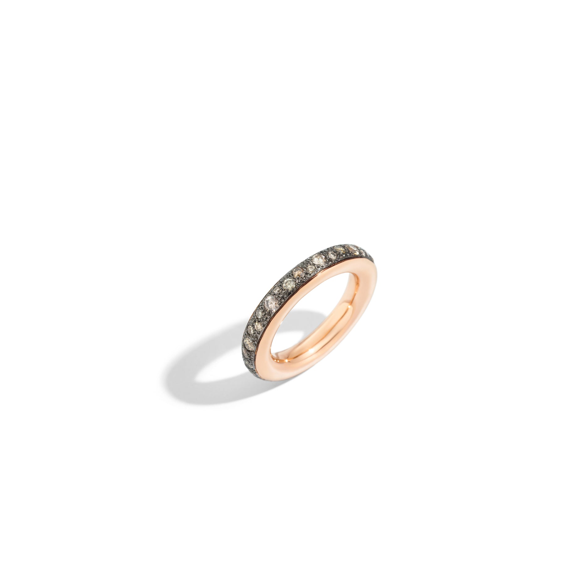 Iconica Ring in 18k Rose Gold with Pave Brown Diamonds - Orsini Jewellers NZ