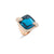Ritratto Ring in 18k Rose Gold with London Blue Topaz and Diamonds - Orsini Jewellers NZ