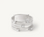 Front view of Marco Bicego Goa white gold five strand ring with diamonds 