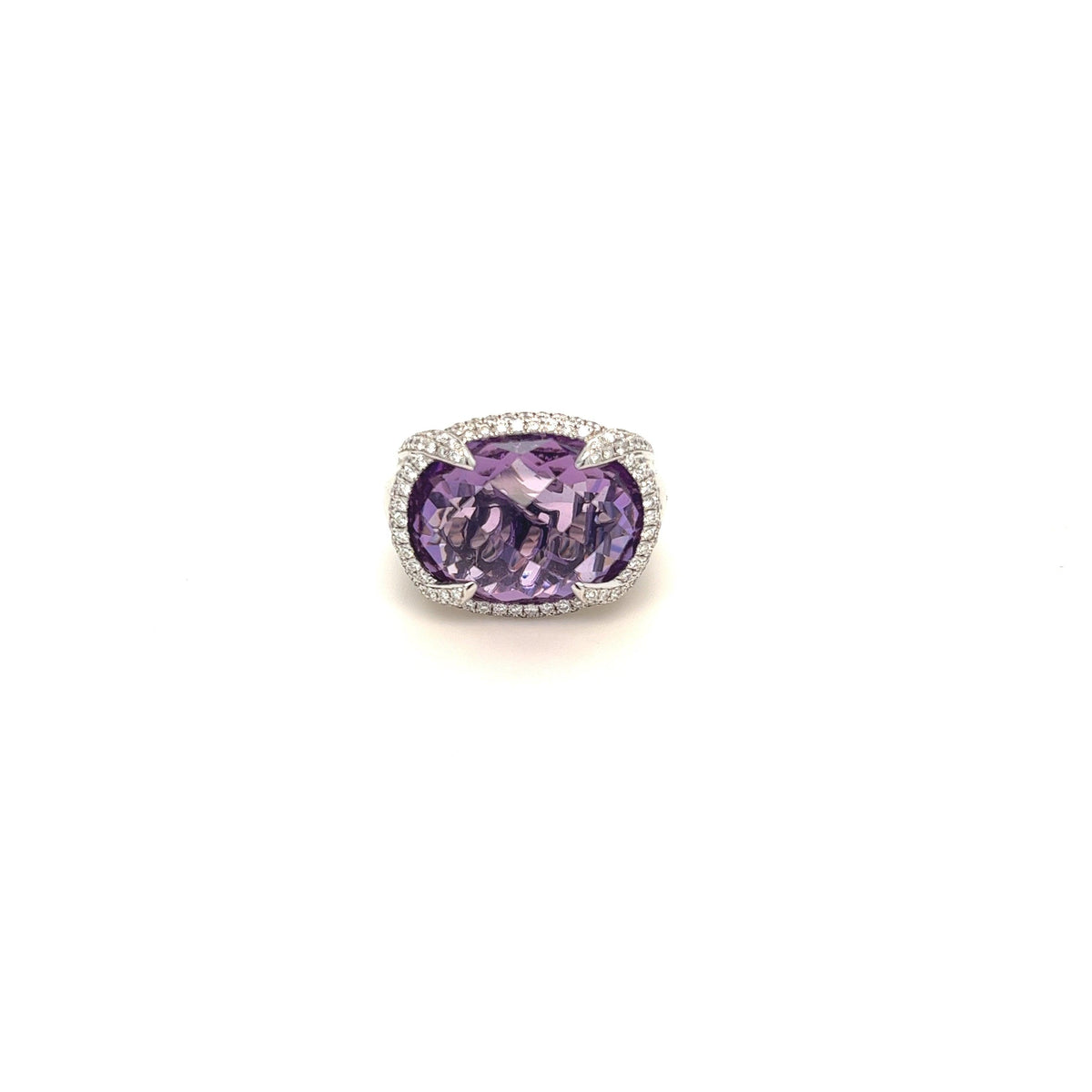 Sahara Ring in 18k White Gold with Amethyst and Diamonds - Orsini Jewellers