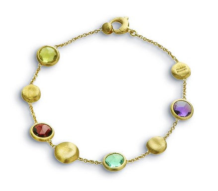 Marco Bicego Jaipur Colour Bracelet 18k Gold discs &amp; Gemstones - Orsini Jewellers