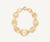 18k Yellow gold Lunaria bracelet by Marco Bicego on white background
