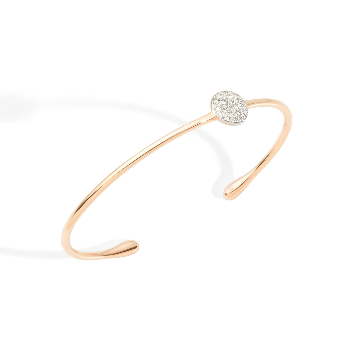 Sabbia Bangle in 18k Rose Gold with Diamonds - Orsini Jewellers NZ