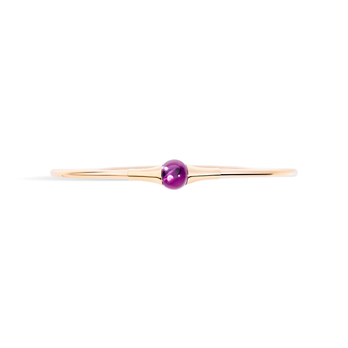 M&#39;ama non M&#39;ama Bangle in 18k Rose Gold with Chabochon Amethyst - Orsini Jewellers NZ