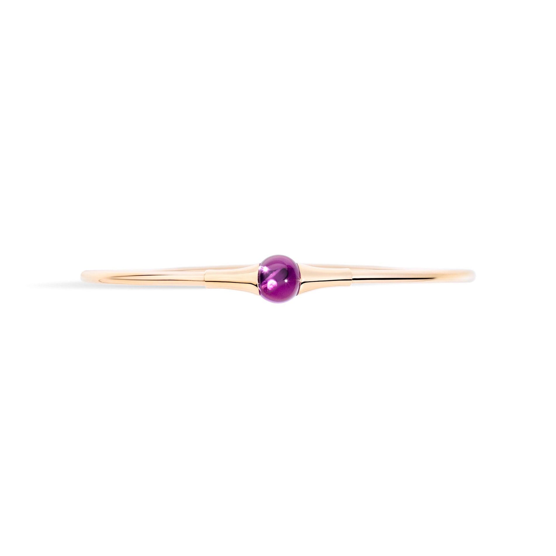 M'ama non M'ama Bangle in 18k Rose Gold with Chabochon Amethyst - Orsini Jewellers NZ