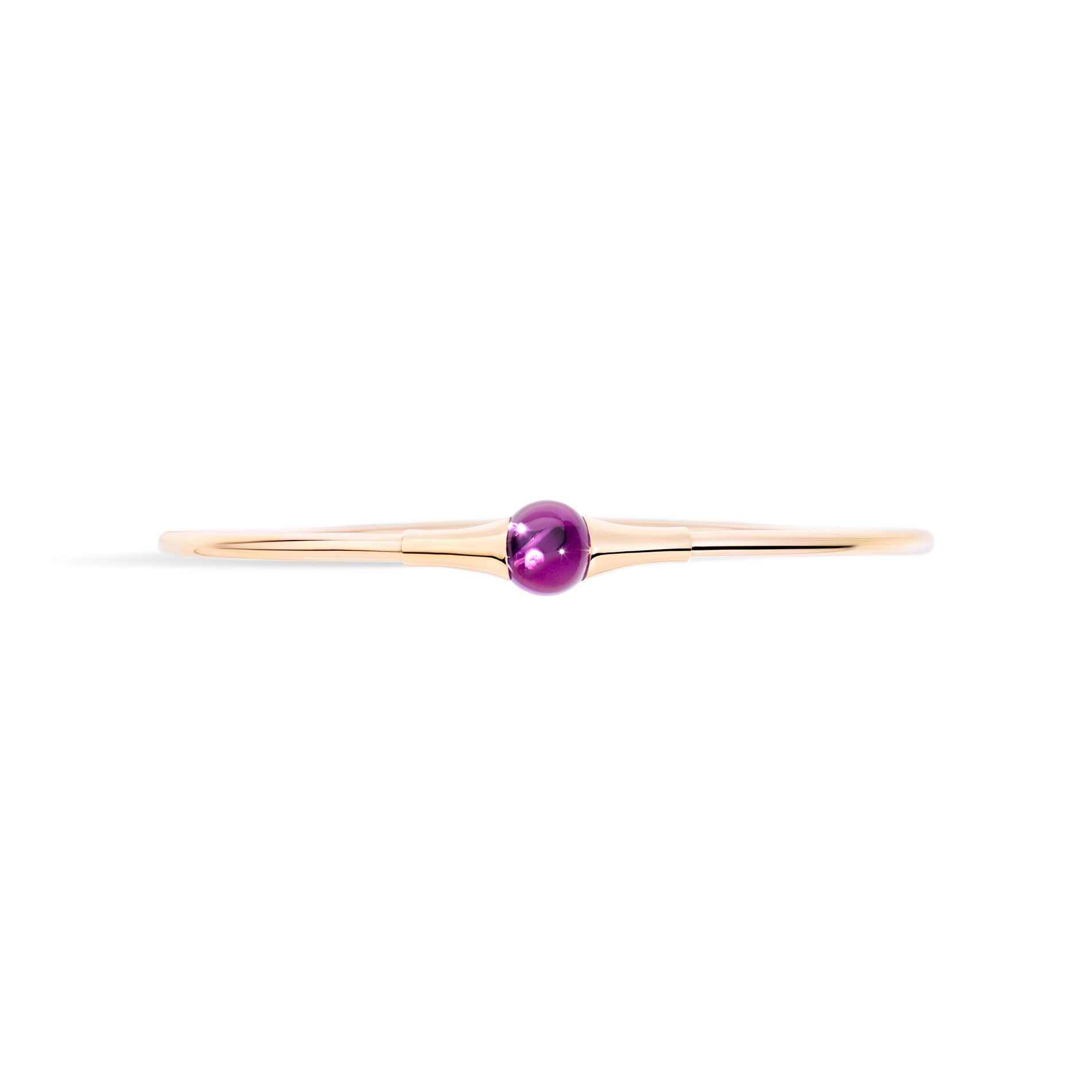 M'ama non M'ama Bangle in 18k Rose Gold with Chabochon Amethyst - Orsini Jewellers NZ