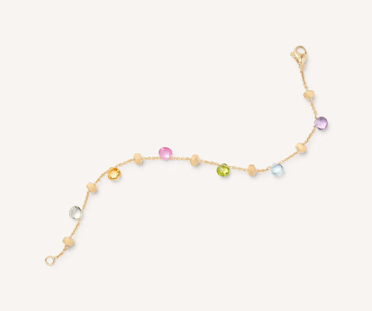 18k yellow gold and mixed gemstones bracelet from Marco Bicego&#39;s Paradise collection 