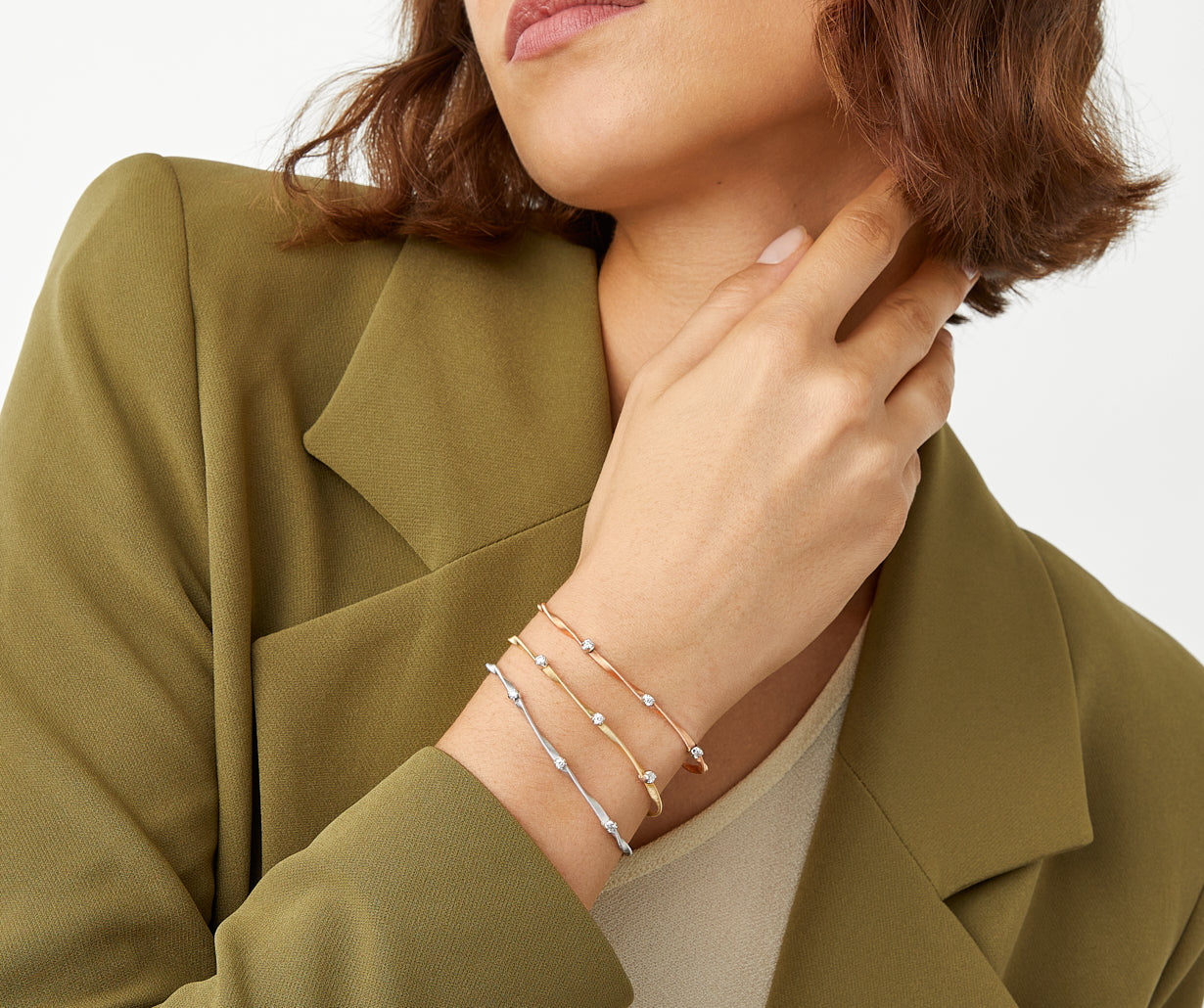 Marrakech Bracelet in 18k White Gold with Diamonds Single Strand - Orsini Jewellers NZ