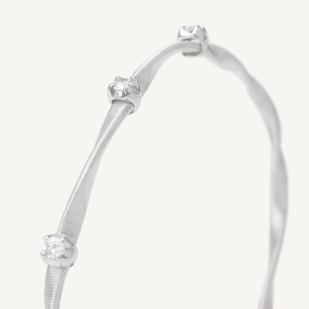 White gold and diamonds Marrakech one strand bracelet