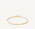 Marco Bicego yellow gold one strand Marrakech bracelet on white background