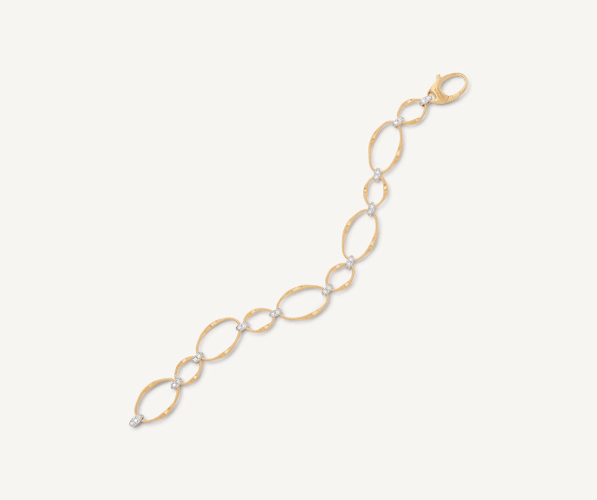 Marrakech Onde yellow gold with diamonds set in white gold Marrakech Onde by Marco Bicego