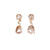 Bahia Earrings in 18k Rose Gold with Morganite and Diamonds - Orsini Jewellers NZ
