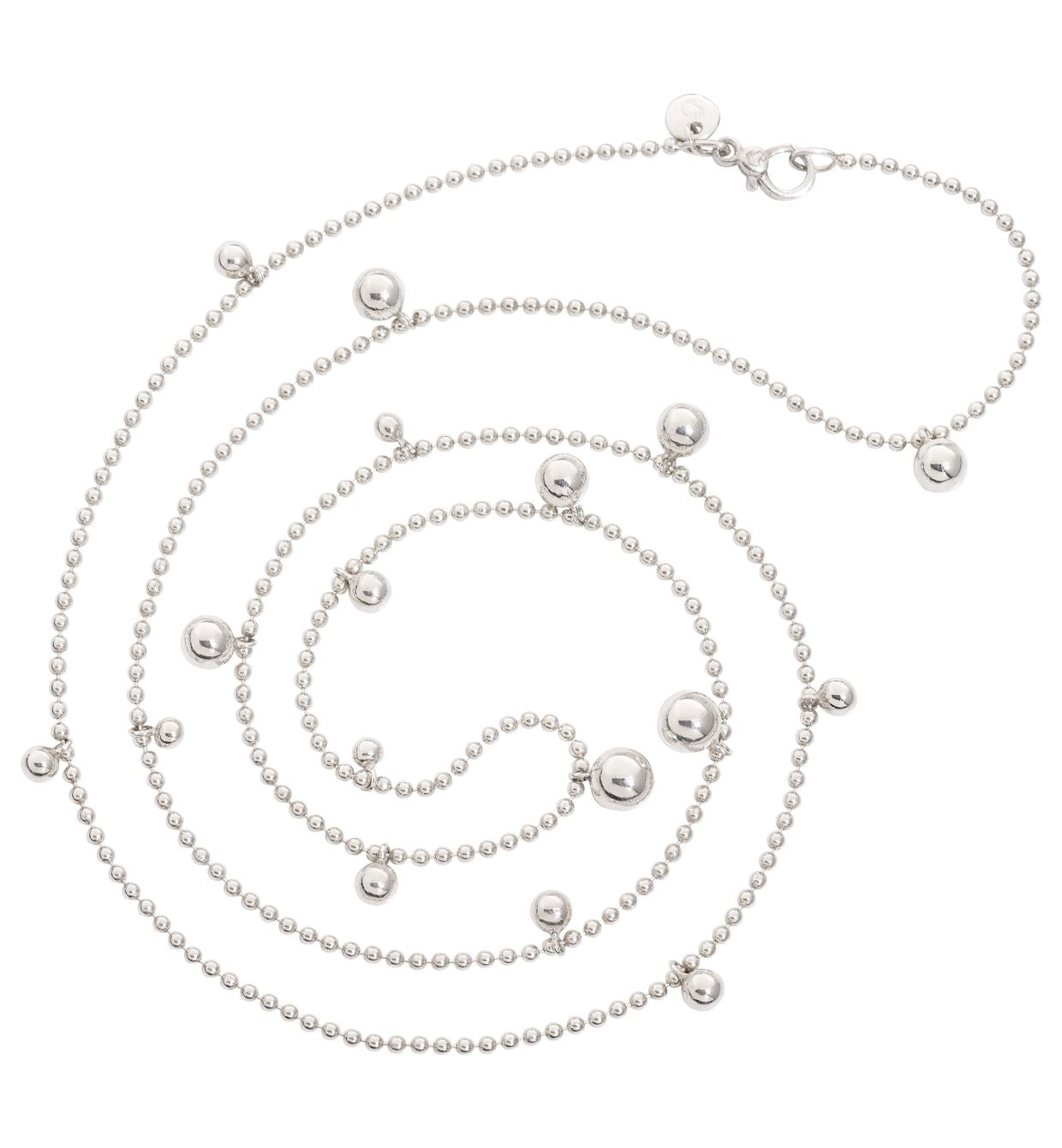 DoDo Bollicine Necklace with Spheres in Silver - Orsini Jewellers NZ