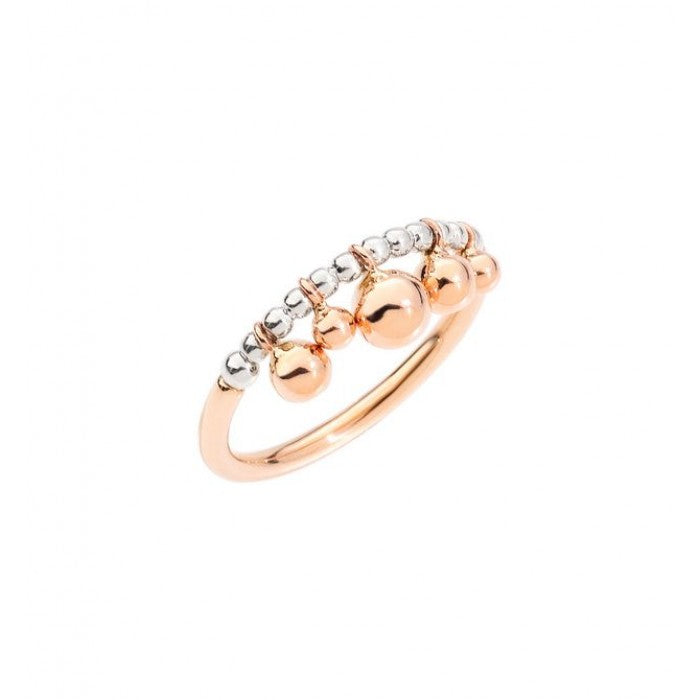 DoDo Bollicine Ring in Silver and 9k Rose Gold - Orsini Jewellers NZ