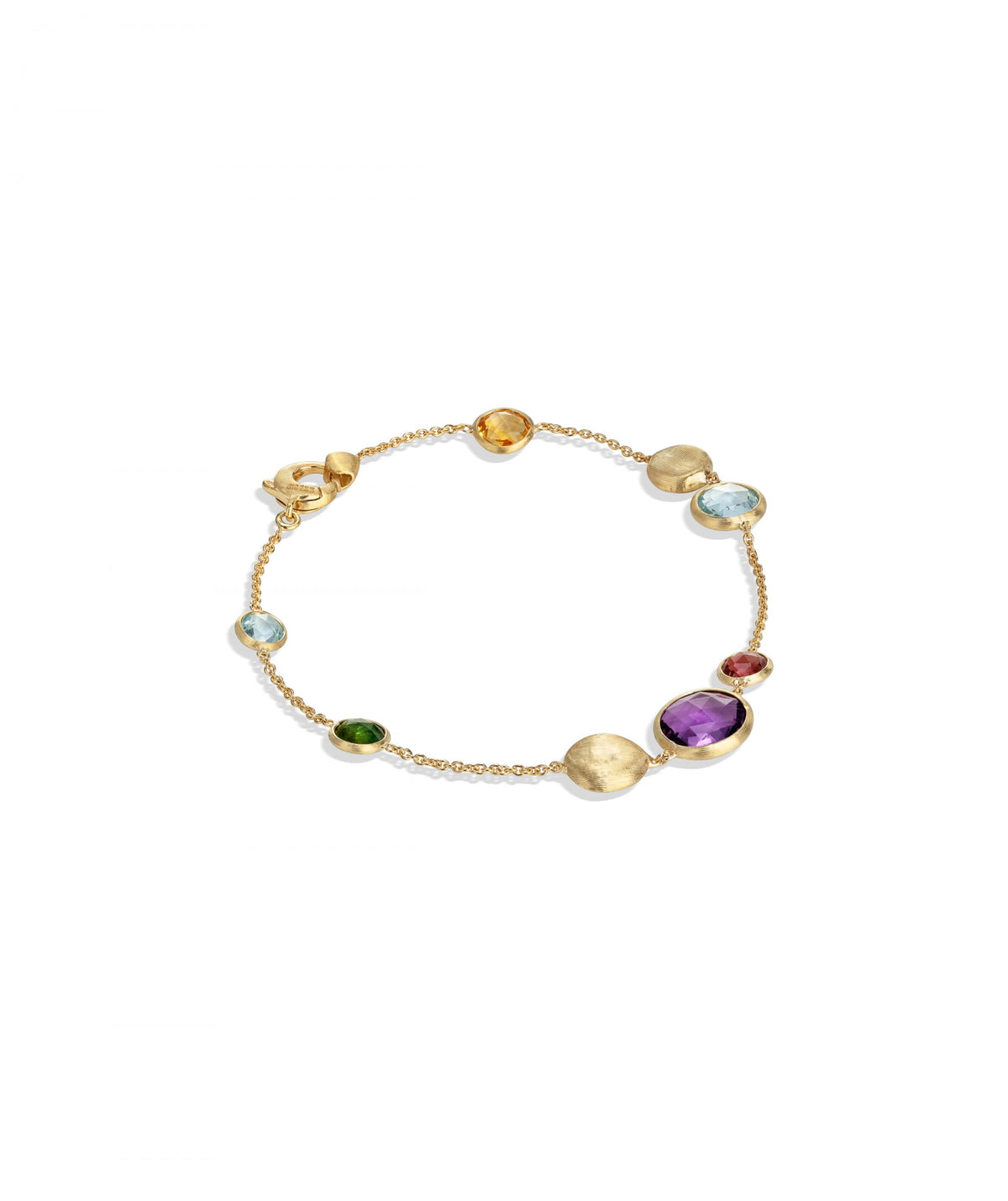 Jaipur Light Colour Bracelet in 18k Yellow Gold with Mixed Gemstones - Orsini Jewellers NZ