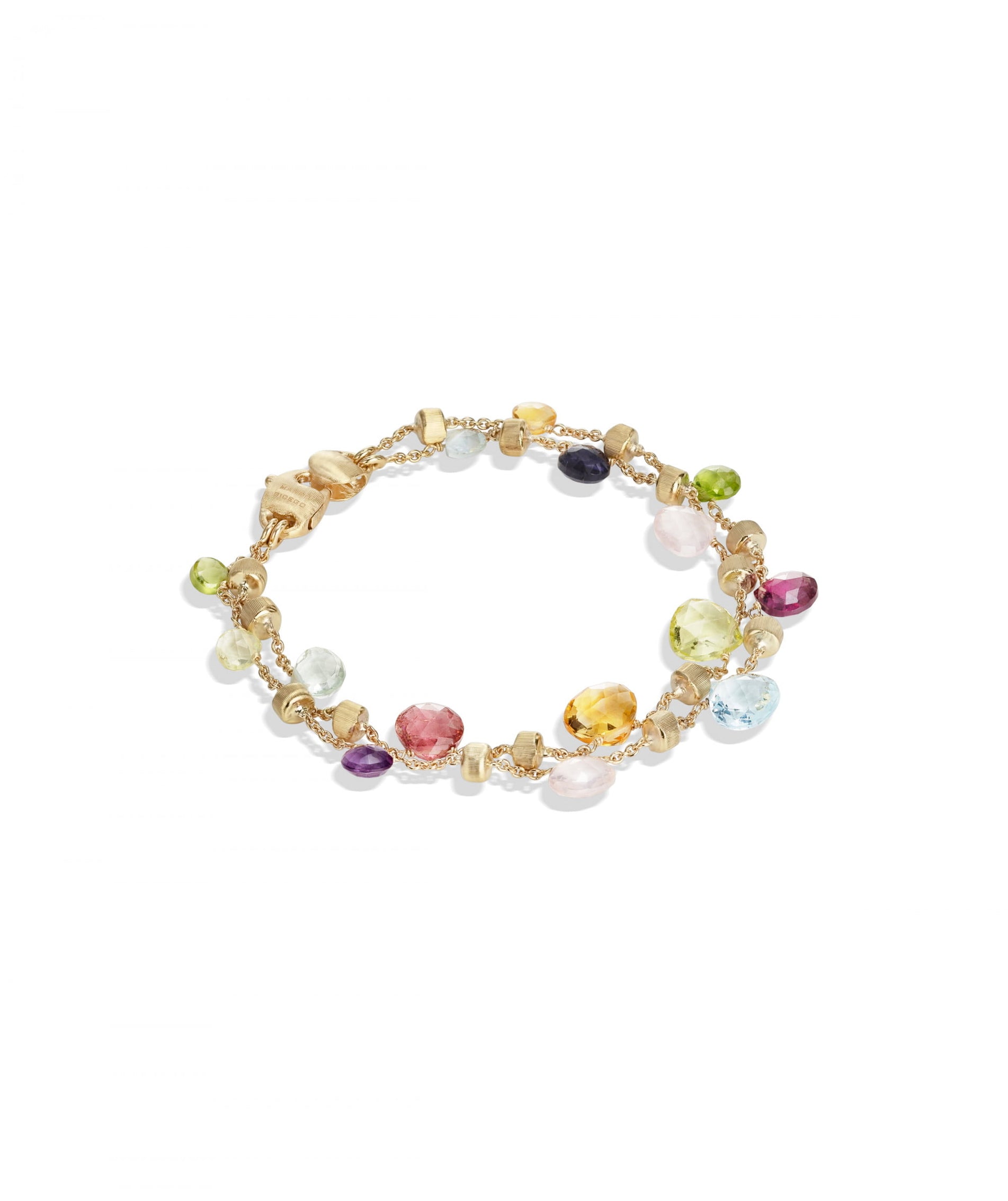 Paradise Bracelet in 18k Yellow Gold with Gemstones Two Strand - Orsini Jewellers NZ