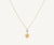 Two drop yellow and white gold with diamonds Siviglia necklace on white background