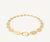 Lunaria necklace in 18k yellow gold by Marco Bicego lying flat on white background