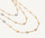 Long Siviglia necklace in yellow gold with diamonds set in white gold from Marco Bicego