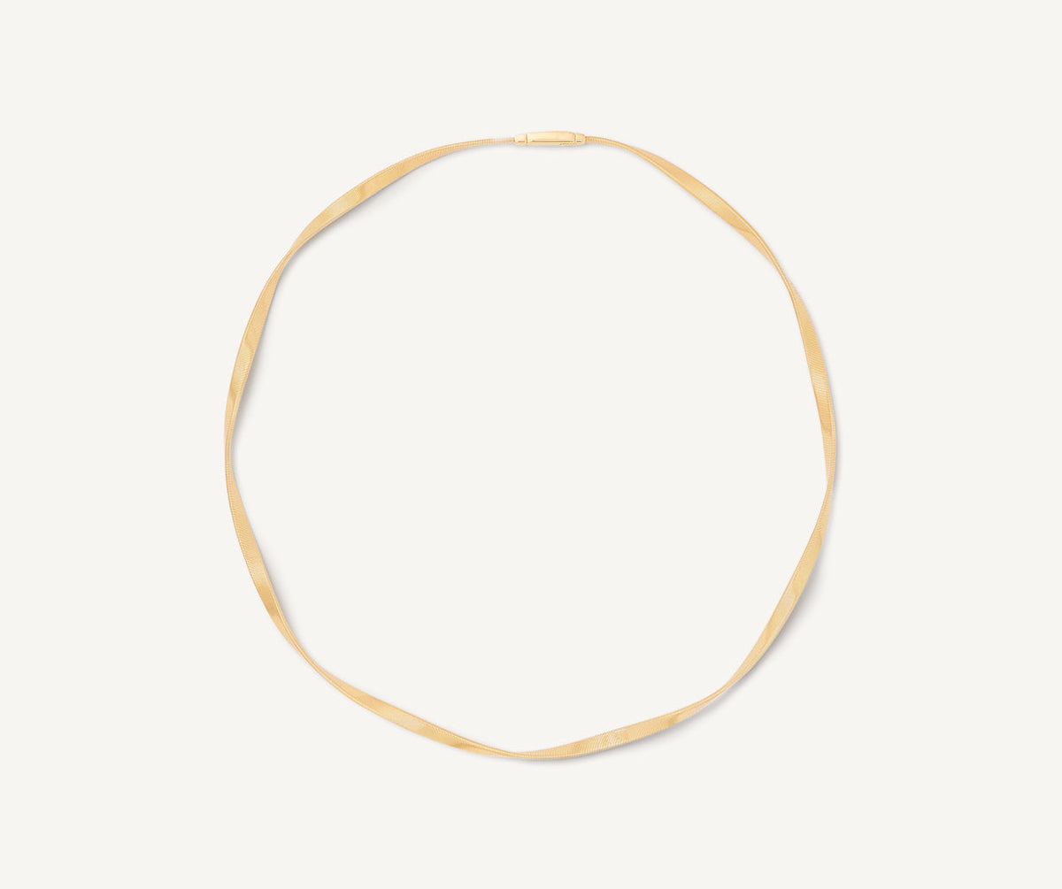 Marrakech Supreme one strand necklace in 18k yellow gold on white background