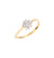 DoDo Four Leaf Clover Ring in 18k Yellow Gold with White Diamonds - mini - Orsini Jewellers NZ