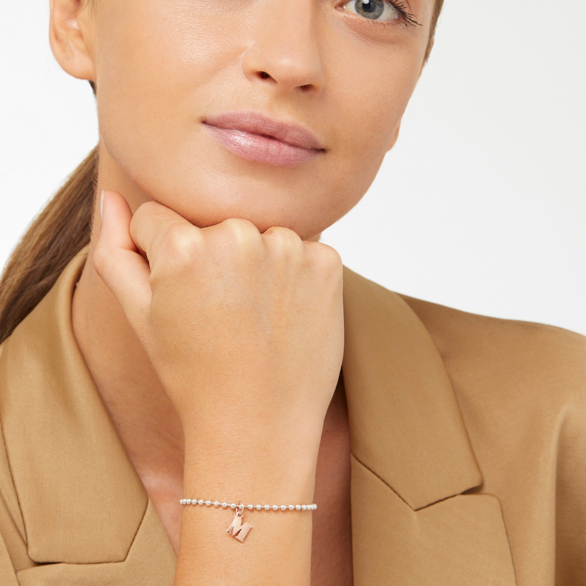 DoDo Charm LETTER M 9k Rose Gold