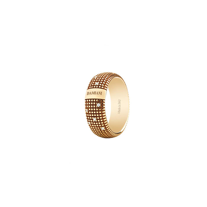 Damiani Metropolitan Yellow Gold Ring with Diamonds - Orsini Jewellers NZ