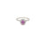Pink sapphire and diamond Hulchi Belluni ring image taken in lightbox 