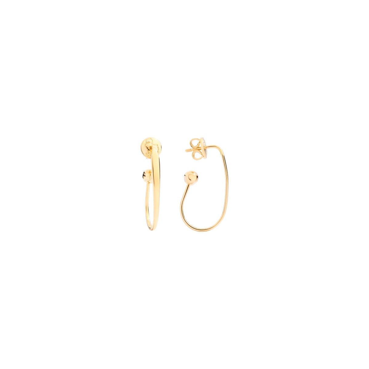 DoDo Open Hoop Earrings ESSENTIALS OVAL 18k Yellow Gold - Orsini Jewellers