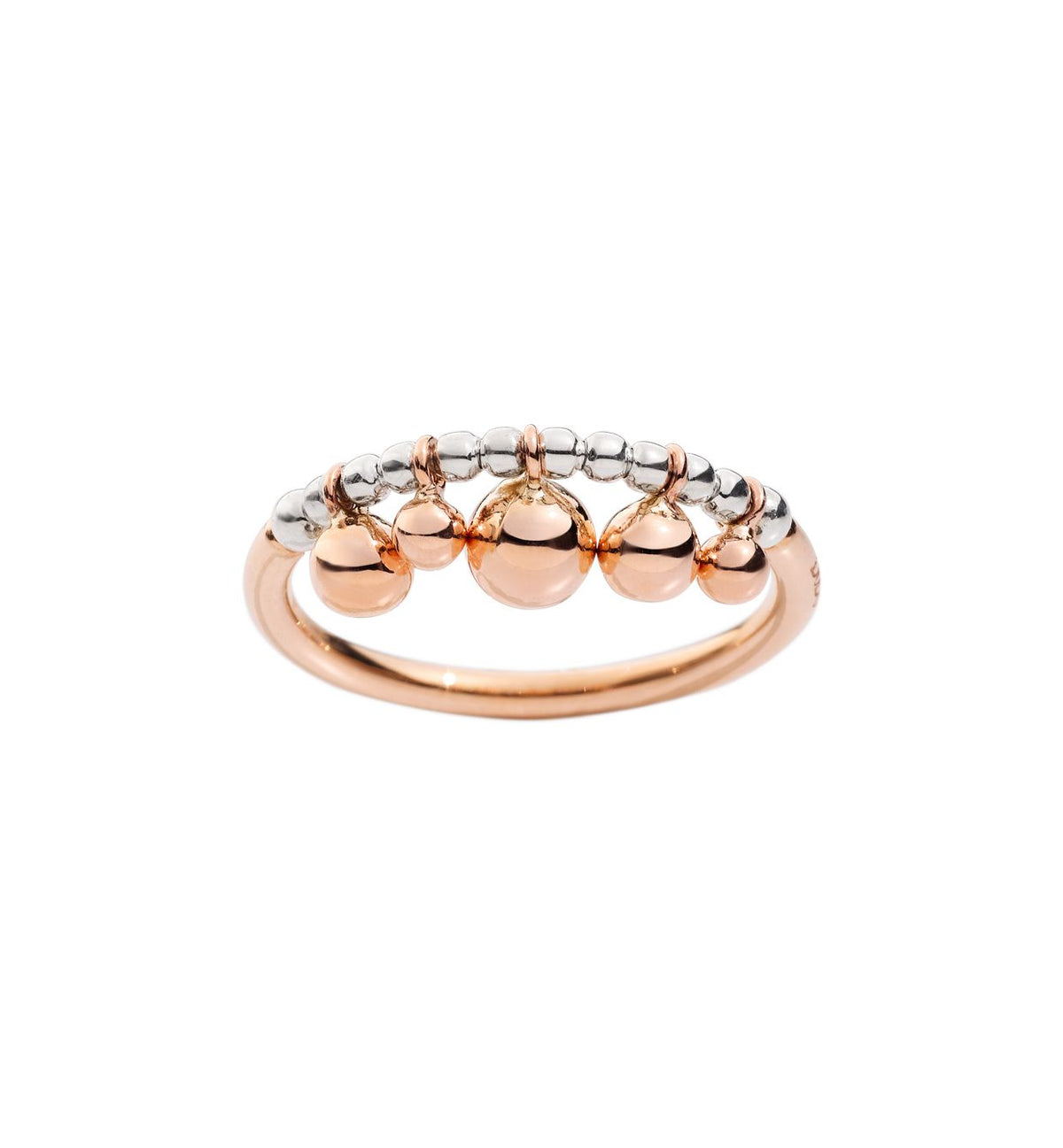 DoDo Bollicine Ring in Silver and 9k Rose Gold - Orsini Jewellers NZ