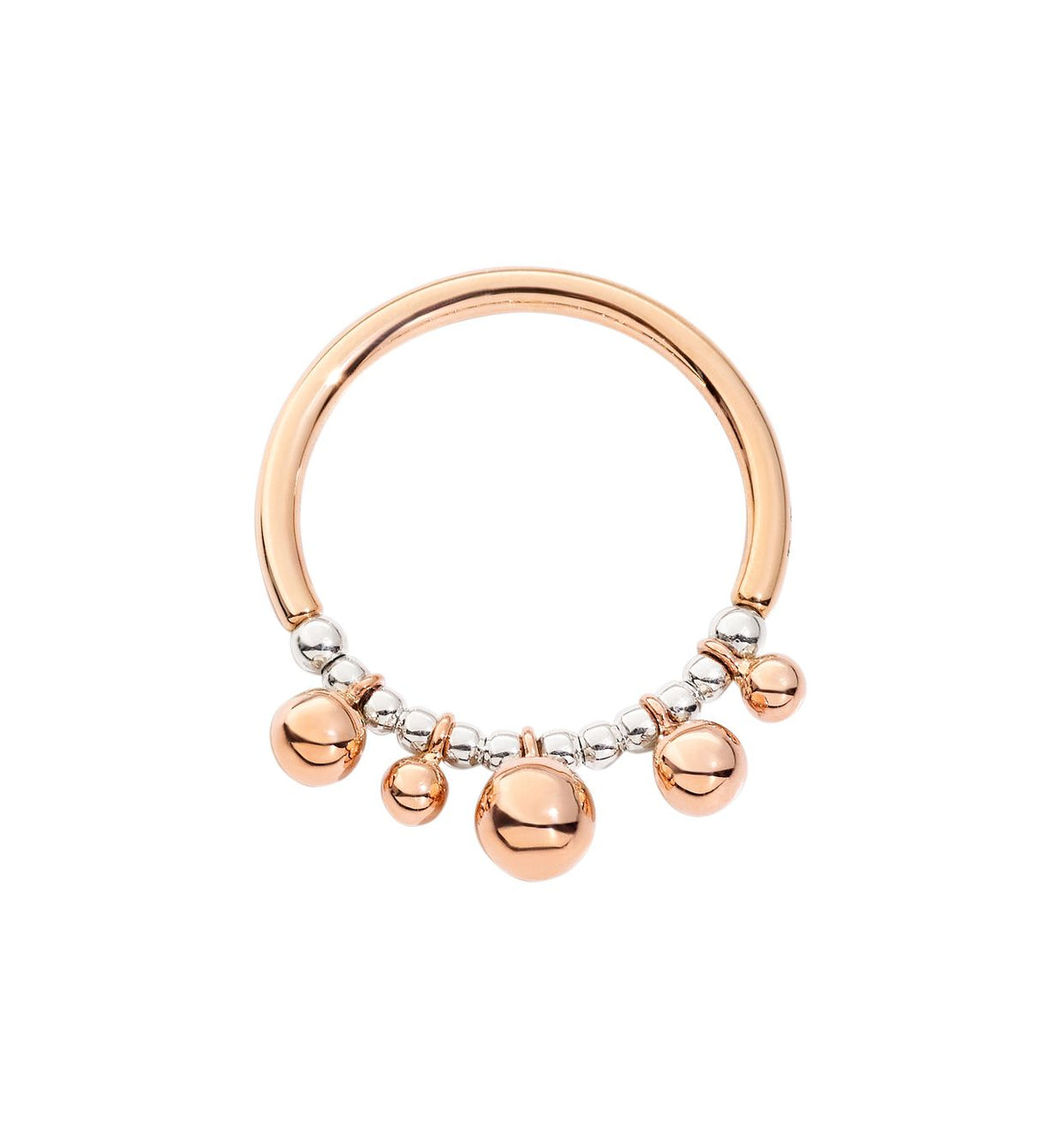 DoDo Bollicine Ring in Silver and 9k Rose Gold - Orsini Jewellers NZ