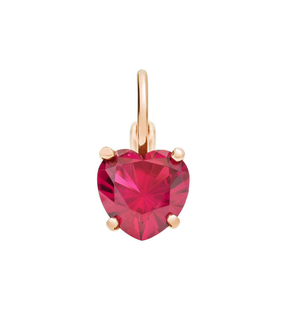 DoDo 100% Amore Earrings in 9k Rose Gold with Synthetic Ruby - Orsini Jewellers NZ
