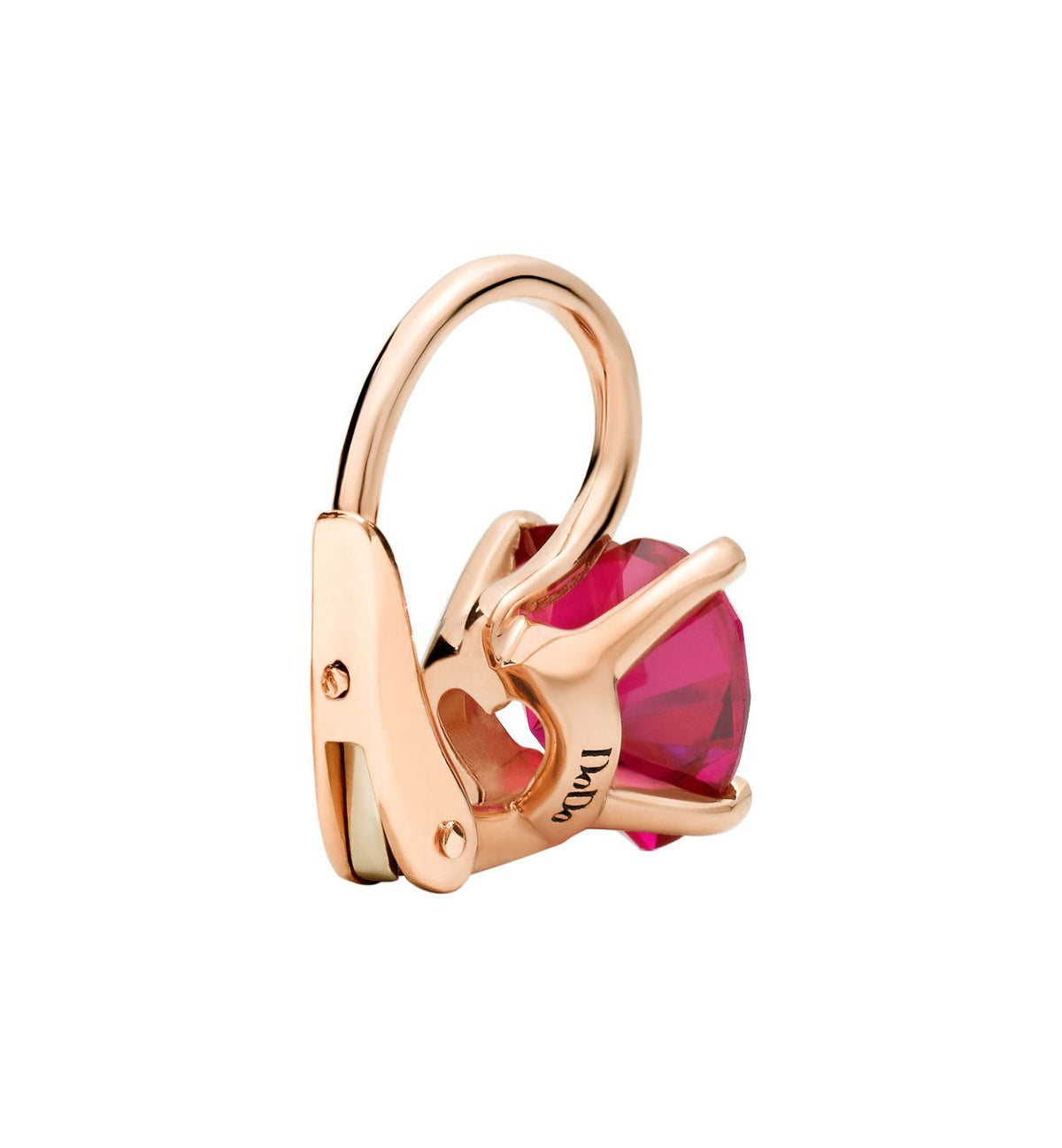 DoDo 100% Amore Earrings in 9k Rose Gold with Synthetic Ruby - Orsini Jewellers NZ