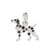 DoDo Dalmation in 18k White Gold with White and Black Diamonds - Orsini Jewellers NZ