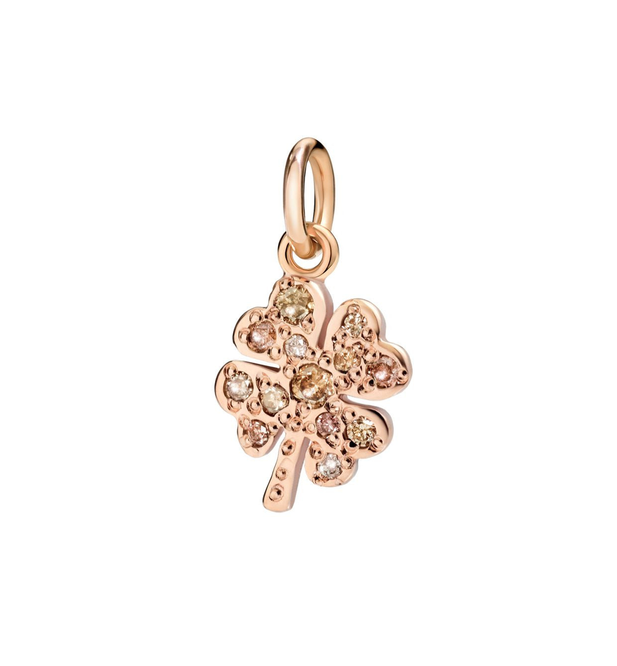 DoDo Four Leaf Clover in 9k Rose Gold with Brown Diamonds - Orsini Jewellers NZ