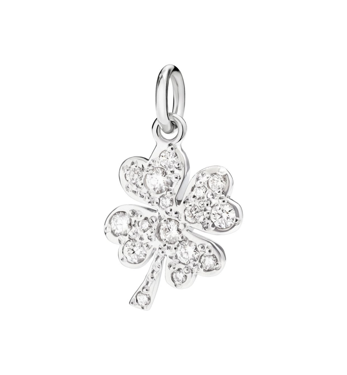 DoDo Four Leaf Clover in 18k White Gold with Diamonds - Orsini Jewellers NZ