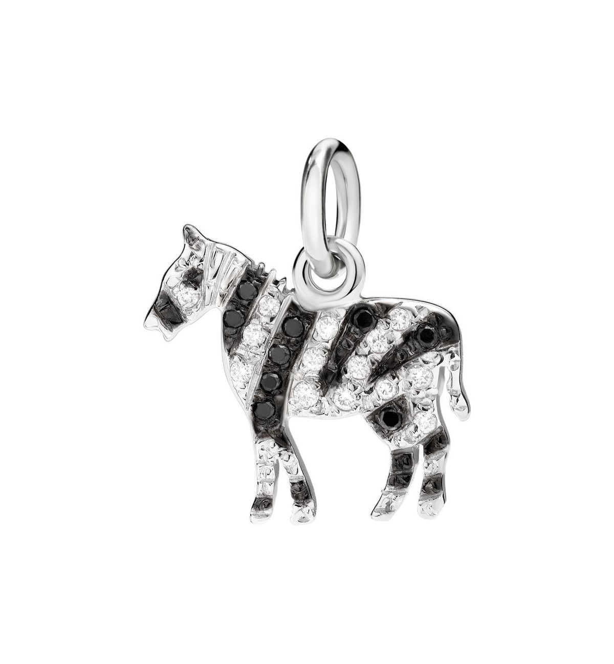 DoDo Zebra in 18k White Gold with White and Black Diamonds - Orsini Jewellers NZ
