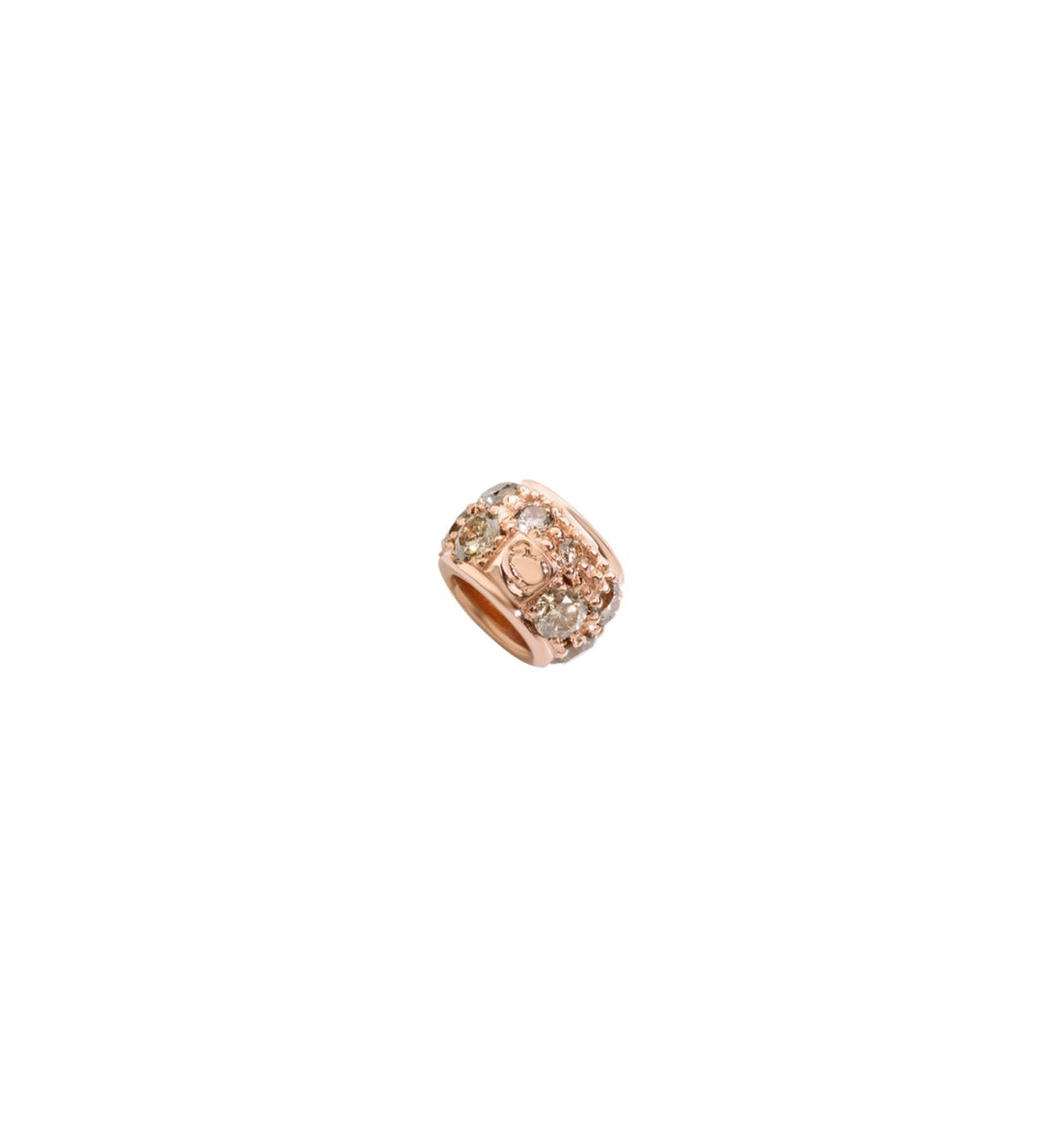 DoDo Rondelle Ringlet in 9k Rose Gold with Brown Diamonds - Orsini Jewellers NZ