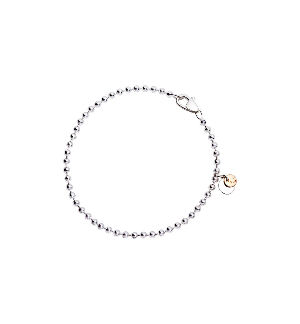 DoDo Bollicine Bracelet in Silver with Plaquettes in 9k Rose Gold and Silver - Orsini Jewellers NZ