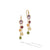 Jaipur Colour Drop Earrings with French Hook in 18k Yellow Gold with Mixed Gemstones - Orsini Jewellers NZ