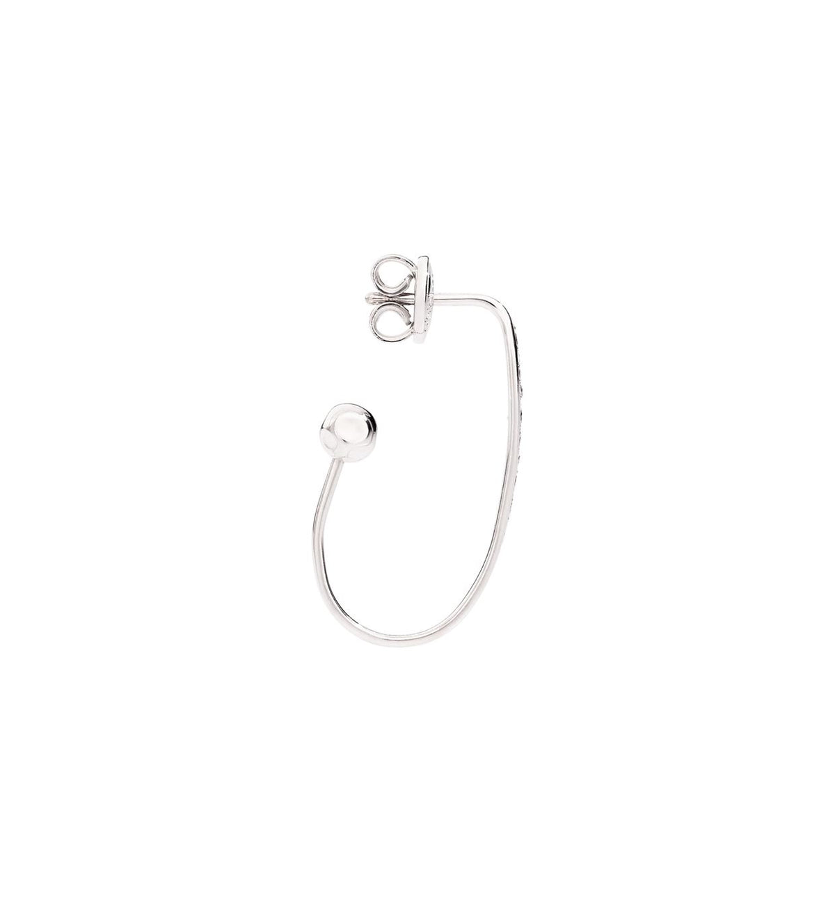 DoDo Essentials Oval Earrings in 18k White Gold with Diamonds - Orsini Jewellers NZ