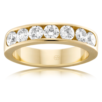 Women&#39;s Extra Large Yellow Gold Channel Set Diamond Wedding Ring - Orsini Jewellers