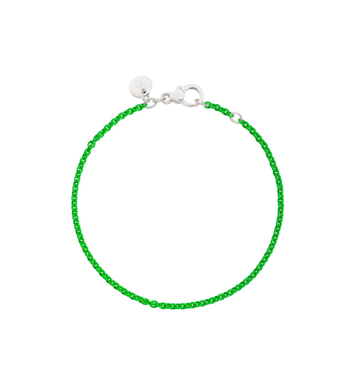 DoDo Chain Bracelet in Green Lacquered Silver - Orsini Jewellers NZ