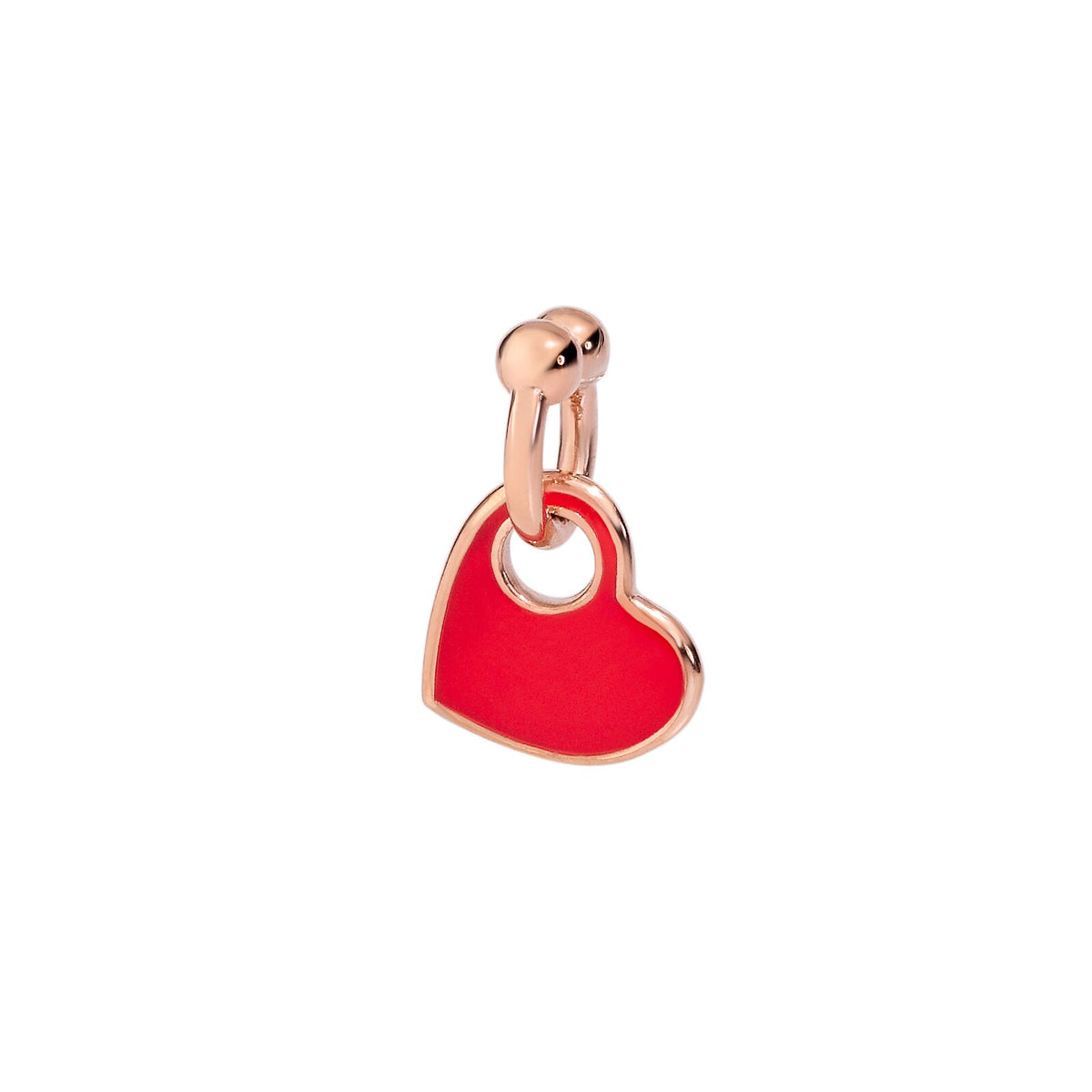 DoDo Charm HEART piercing Rose Gold Red Enamel - Orsini Jewellers