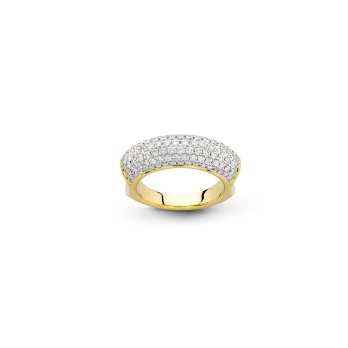 Hulchi Belluni Single Collection Diamond Ring in 18kt Yellow Gold - Orsini Jewellers NZ