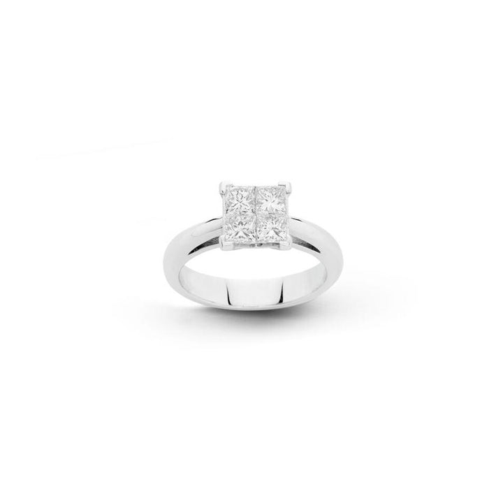 Hulchi Belluni princess cut diamond ring - Orsini Jewellers NZ