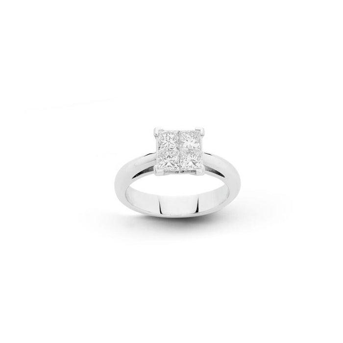 Hulchi Belluni princess cut diamond ring - Orsini Jewellers NZ