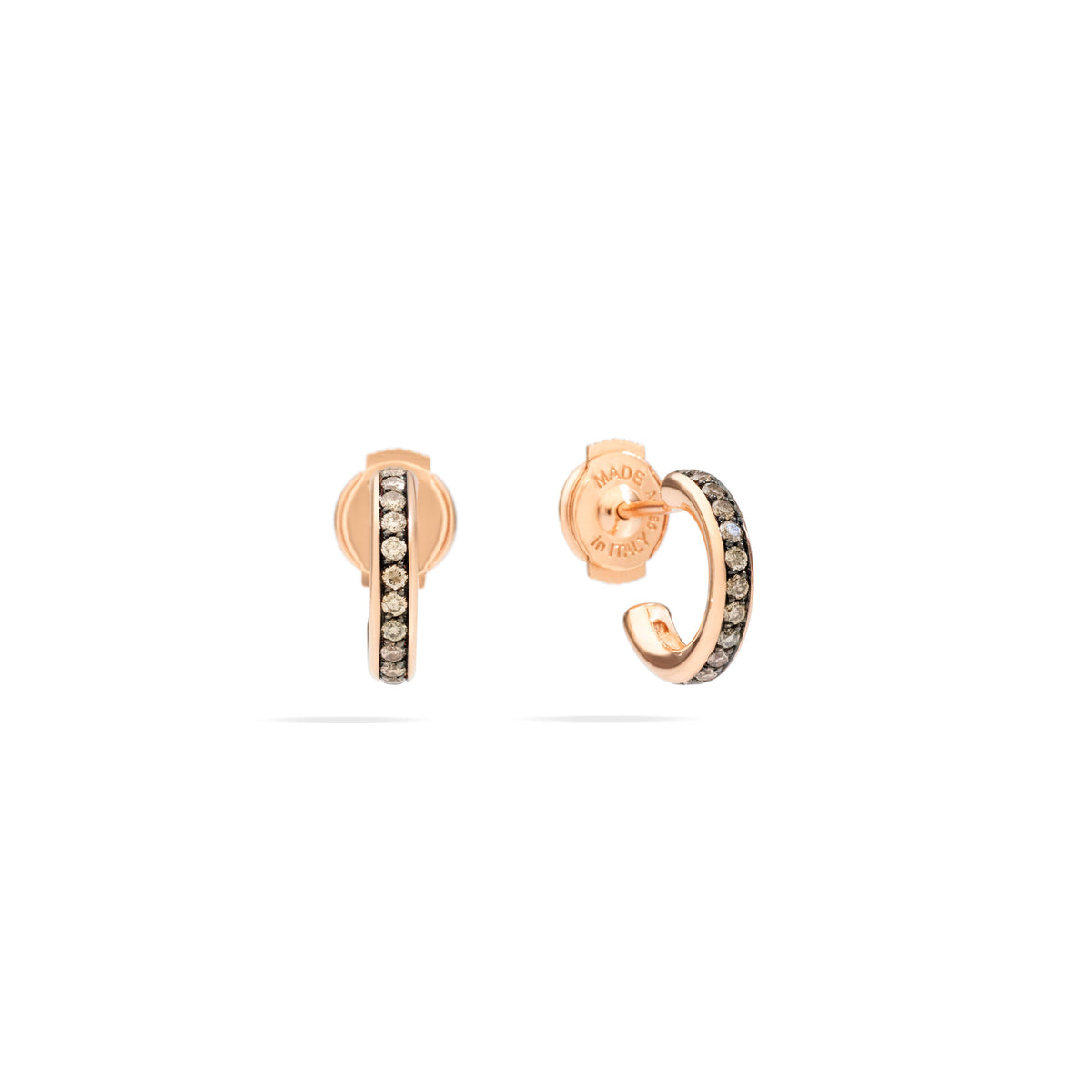 Iconica Earrings in 18k Rose Gold with Brown Diamonds - Orsini Jewellers NZ