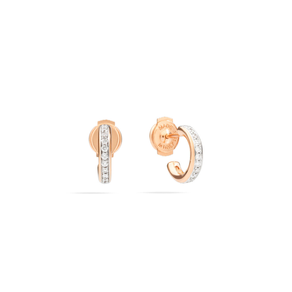 Iconica Earrings in 18k Rose Gold with Diamonds - Orsini Jewellers NZ