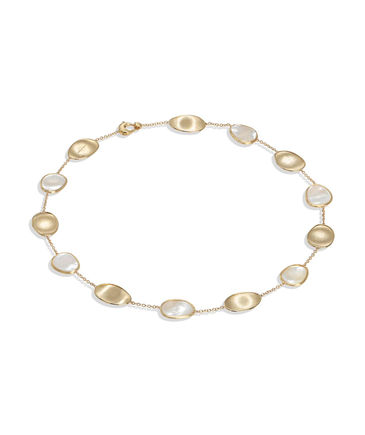Lunaria Necklace in 18k Yellow Gold with White Mother of Pearl - Orsini Jewellers NZ